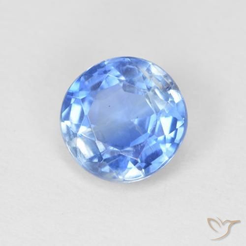 Cianite Blu navy chiaro naturale da 0.97 ct, Rotondo, SI