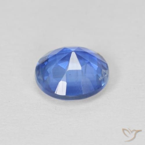 Cianite Blu navy chiaro naturale da 0.97 ct, Rotondo, SI