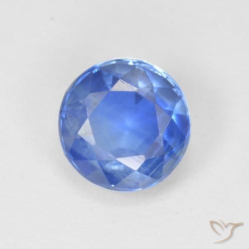 1.21ct Naturale Blu navy chiaro Cianite, Rotondo, SI