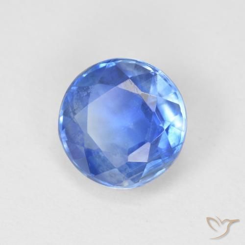 Cianite Blu navy chiaro naturale da 1.21 ct, Rotondo, SI
