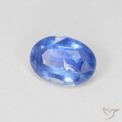Cianite Blu navy chiaro naturale da 0.87 ct, Ovale, SI