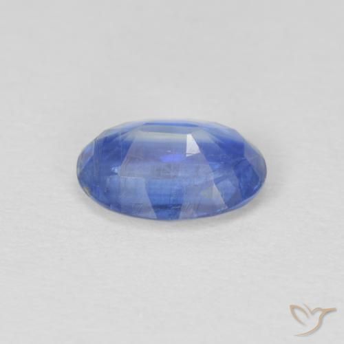 Cianite Blu navy chiaro naturale da 0.87 ct, Ovale, SI