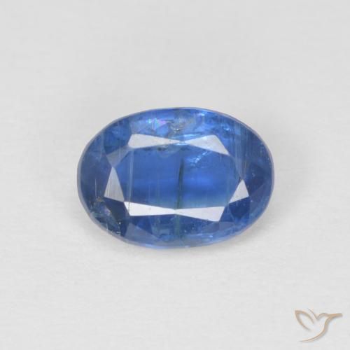 0.98ct Naturale Blu scuro Cianite, Ovale, SI