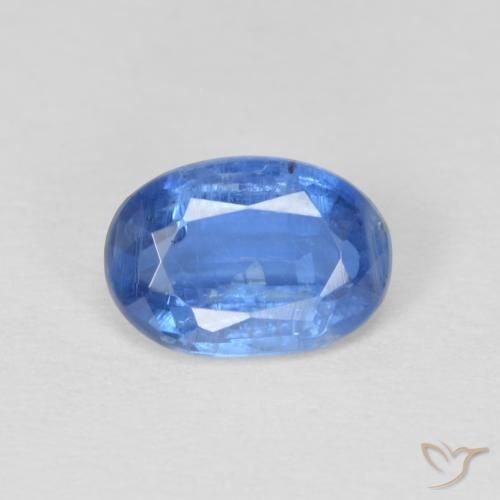 1.00ct Naturale Blu navy chiaro Cianite, Ovale, SI