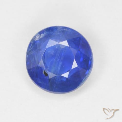 1.01ct Naturale Blu vivido Cianite, Rotondo, SI, Photo A