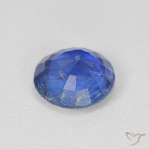 Cianite Blu vivido naturale da 1.01 ct, Rotondo, SI