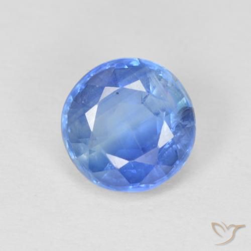 1.06ct Naturale Bambina blu Cianite, Rotondo, SI