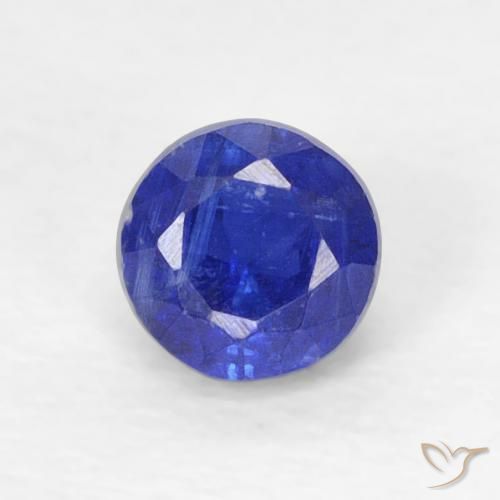 0.34ct Naturale Blu Navy Intenso Cianite, Rotondo, VVS-VS