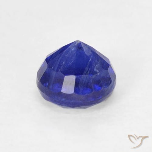 Cianite Blu Navy Intenso naturale da 0.34 ct, Rotondo, VVS-VS