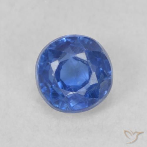0.38ct Naturale Blu navy Cianite, Rotondo, VS-SI