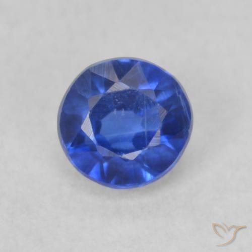 0.36ct Naturale Blu scuro Cianite, Rotondo, VS