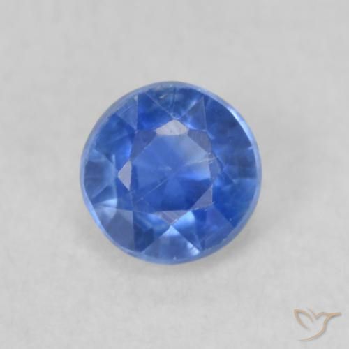 0.32ct Naturale Blu medio Cianite, Rotondo, VS
