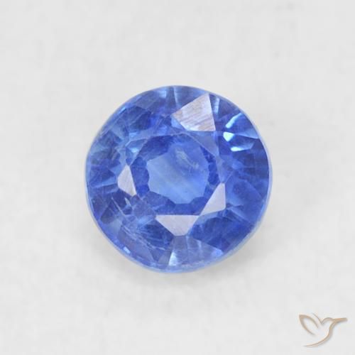 0.30ct Naturale Blu navy chiaro Cianite, Rotondo, VS