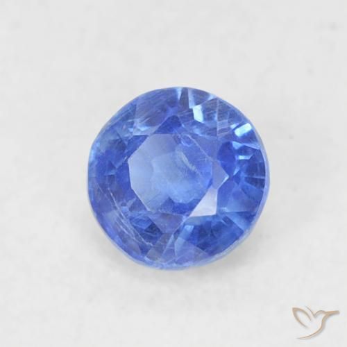 Cianite Blu navy chiaro naturale da 0.30 ct, Rotondo, VS