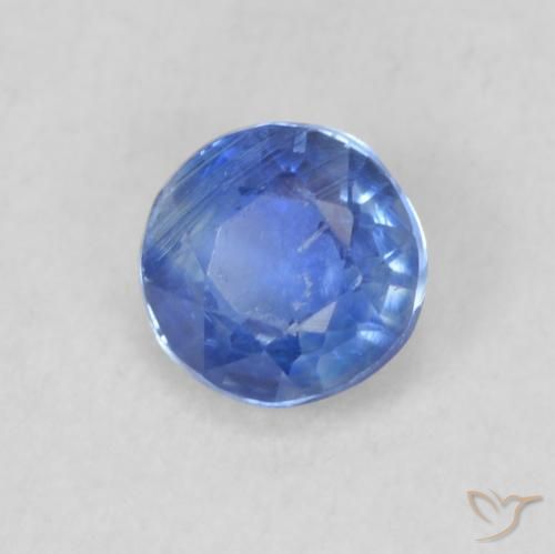 Cianite Blu scuro naturale da 0.28 ct, Taglio rotondo, VS