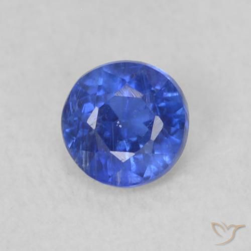 0.29ct Naturale Blu profondo azzurro Cianite, Rotondo, VS