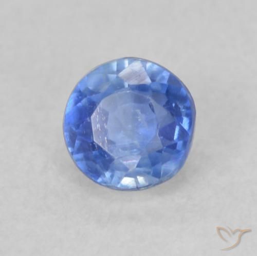 Cianite Blu navy chiaro naturale da 0.33 ct, Rotondo, VS