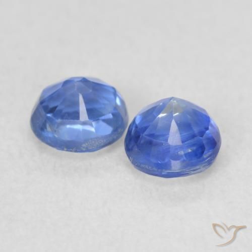 Gemme di Cianite Blu navy chiaro naturale da 0.60 ct, Rotondo, VS-SI