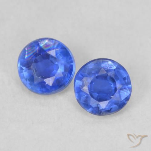 0.48ctw Naturale Blu navy Cianite, Rotondo, VS-SI