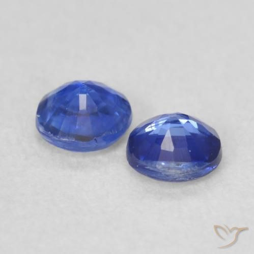 Gemme di Cianite Blu navy naturale da 0.48 ct, Rotondo, VS-SI