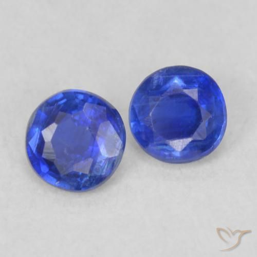 Gemme di Cianite Blu scuro naturale da 0.48 ct, Rotondo, VS-SI