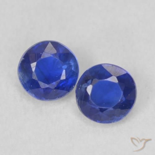 0.54ctw Naturale Blu scuro Cianite, Rotondo, VS-SI