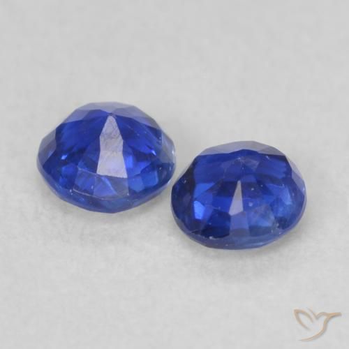 Gemme di Cianite Blu scuro naturale da 0.54 ct, Rotondo, VS-SI