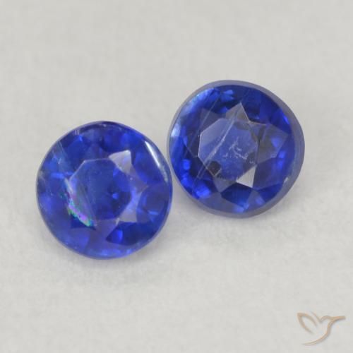 Gemme di Cianite Blu scuro naturale da 0.56 ct, Rotondo, VS-SI