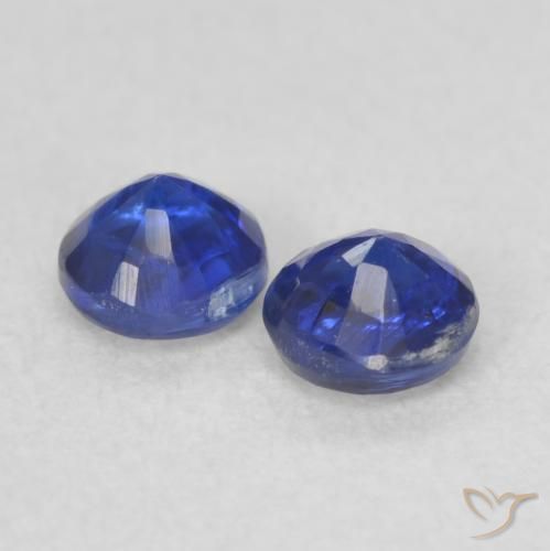 Gemme di Cianite Blu scuro naturale da 0.56 ct, Rotondo, VS-SI