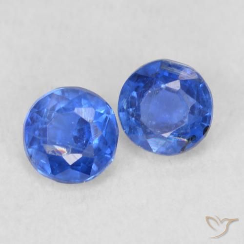 Gemme di Cianite Blu scuro naturale da 0.60 ct, Rotondo, VS-SI