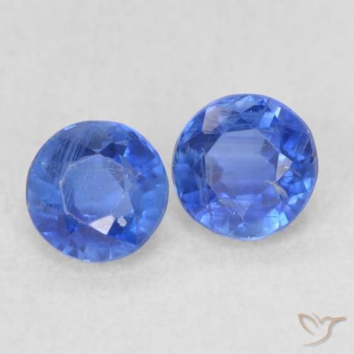 Gemme di Cianite Blu scuro naturale da 0.60 ct, Rotondo, VS-SI