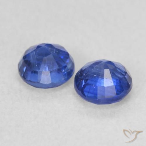 Gemme di Cianite Blu scuro naturale da 0.60 ct, Rotondo, VS-SI
