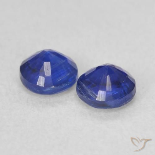 Gemme di Cianite Blu scuro naturale da 0.51 ct, Rotondo, VS-SI