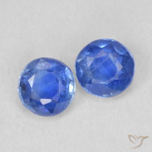 Gemme di Cianite Blu Egiziano naturale da 0.55 ct, Rotondo, VS-SI