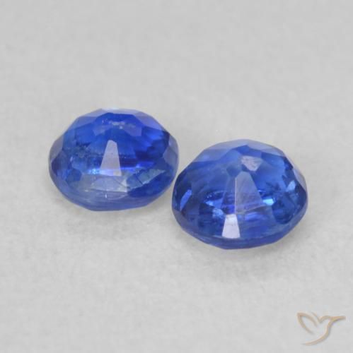Gemme di Cianite Blu Egiziano naturale da 0.55 ct, Rotondo, VS-SI
