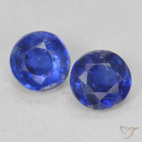 0.45ctw Naturale Blu navy Cianite, Rotondo, VS-SI