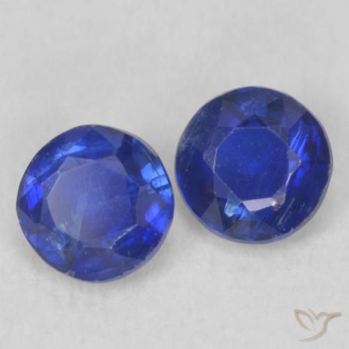 Gemme di Cianite Blu scuro naturale da 0.53 ct, Rotondo, VS-SI