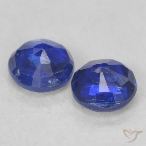 Gemme di Cianite Blu scuro naturale da 0.53 ct, Rotondo, VS-SI