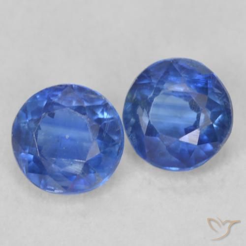 Gemme di Cianite Blu scuro naturale da 0.57 ct, Rotondo, VS-SI