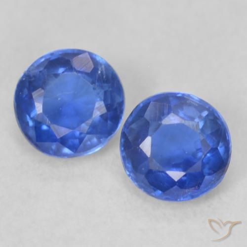 0.52ctw Naturale vero blu Cianite, Rotondo, VS-SI