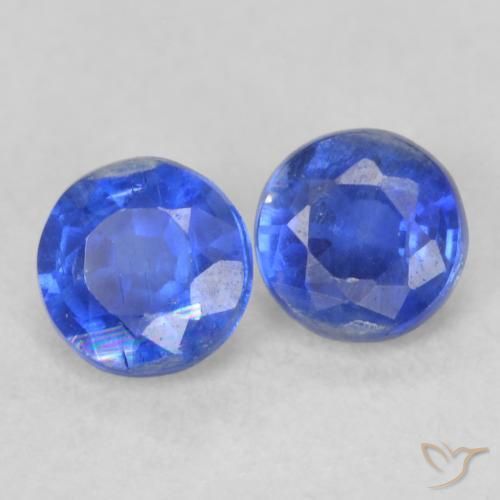 Gemme di Cianite vero blu naturale da 0.51 ct, Rotondo, VS-SI