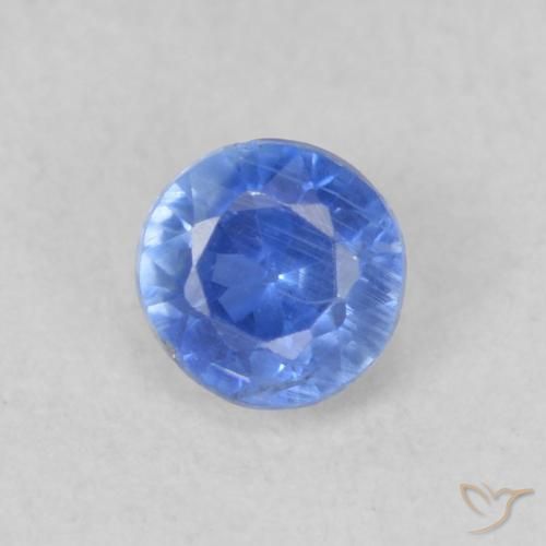 0.33ct Naturale Blu scuro Cianite, Rotondo, VS-SI