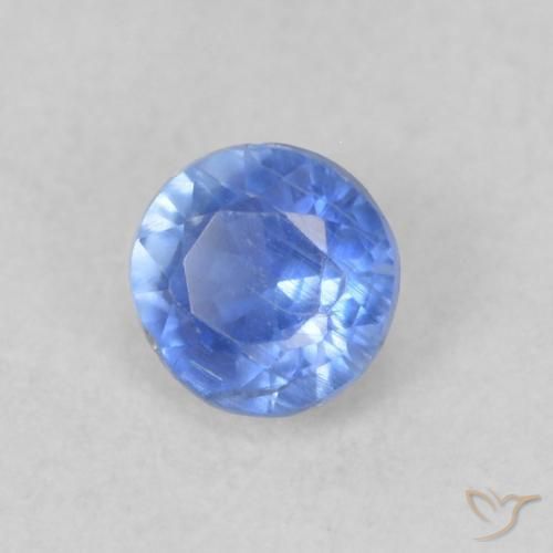 Cianite Blu scuro naturale da 0.33 ct, Rotondo, VS-SI