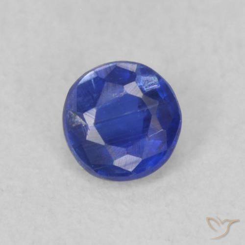Cianite naturale blu da 0,26 ct, taglio rotondo, VS-SI