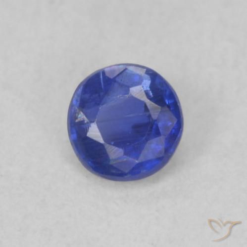 Cianite naturale blu da 0,26 ct, taglio rotondo, VS-SI