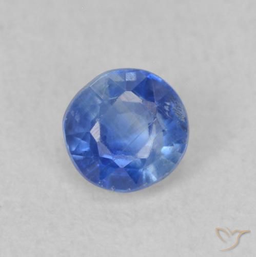 0.31ct Naturale Blu scuro Cianite, Rotondo, VS-SI