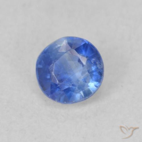 Cianite Blu scuro naturale da 0.31 ct, Rotondo, VS-SI