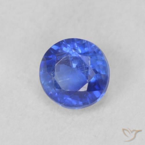 Cianite Blu scuro naturale da 0.33 ct, Rotondo, VS-SI