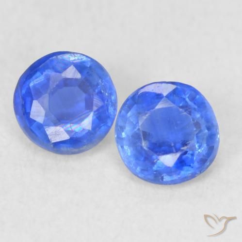 0.47ctw Naturale Blu profondo azzurro Cianite, Rotondo, VS-SI