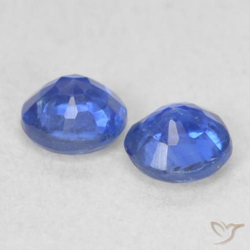 Gemme di Cianite Blu profondo azzurro naturale da 0.47 ct, Rotondo, VS-SI